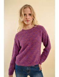 Brushed knit sweater