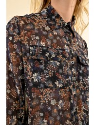 Printed voile blouse