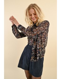 Printed voile blouse