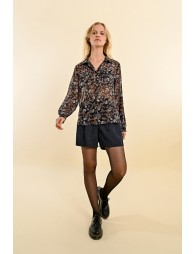 Printed voile blouse