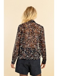 Printed voile blouse