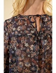 Printed voile blouse