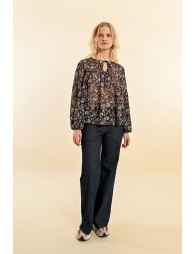 Printed voile blouse