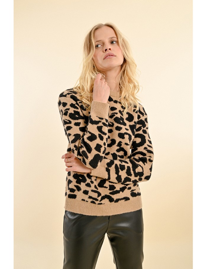 Pull à motif animalier