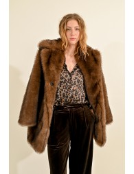 Faux fur coat