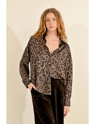 Loose satin shirt