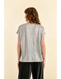 Iridescent V-neck T-shirt