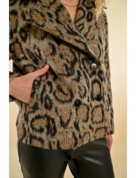 Leopard Paletot Jacket