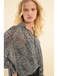 Printed voile blouse