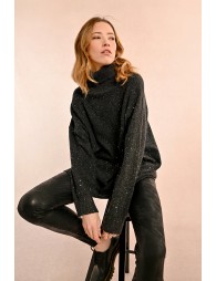 Loose sequinned sweater