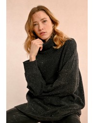 Loose sequinned sweater