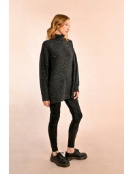 Loose sequinned sweater