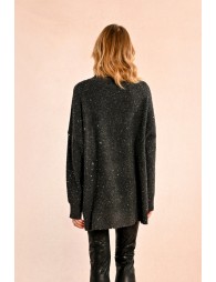 Loose sequinned sweater