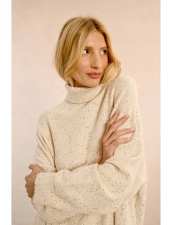 Loose sequinned sweater