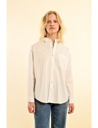 White shirt with pearly buttons