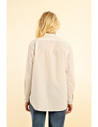 White shirt with pearly buttons