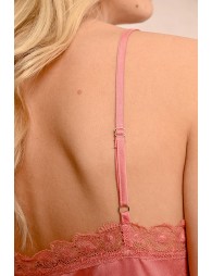 Satin camisole with lace