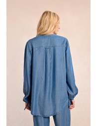 Blouse brodée en lyocell