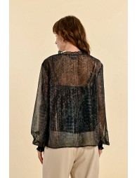 Sheer blouse with camisole