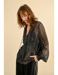 Blouse en transparence avec caraco