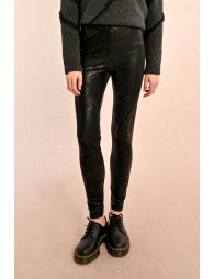 Legging long en simili cuir