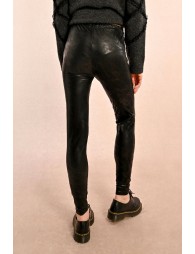 Long faux leather leggings