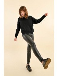 Legging long en simili cuir