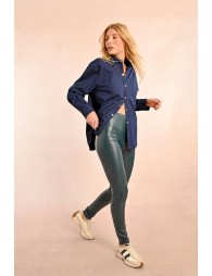 Legging long en simili cuir