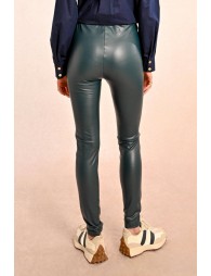 Long faux leather leggings