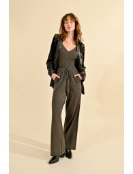 Knitted pants with lurex