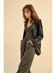 Knitted pants with lurex