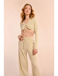 Knitted pants with lurex