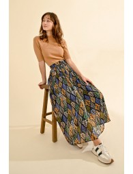 Long printed skirt