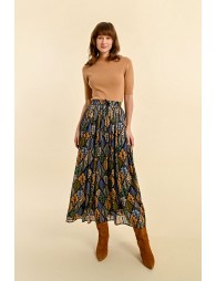 Long printed skirt