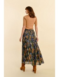 Long printed skirt