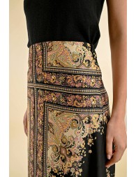 Printed midi skirt