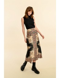 Printed midi skirt