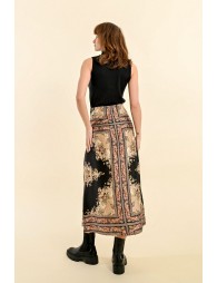 Printed midi skirt