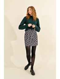 Wrap-effect mini skirt