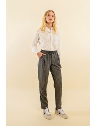 Pantalon chiné au look jogpant