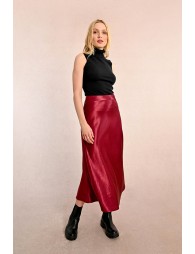 Long satin skirt