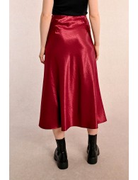 Long satin skirt