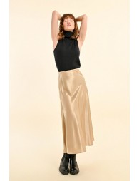 Long satin skirt