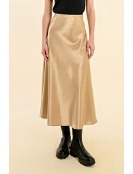 Long satin skirt