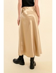 Long satin skirt