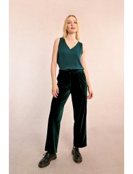 Flowing velvet pants