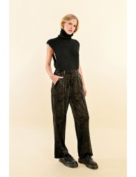 Velvet pants, animal print