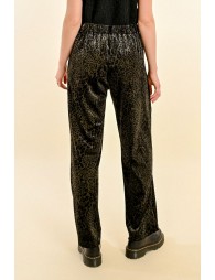 Velvet pants, animal print