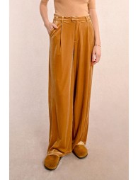 Flowing velvet panne pants