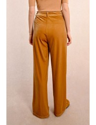 Flowing velvet panne pants